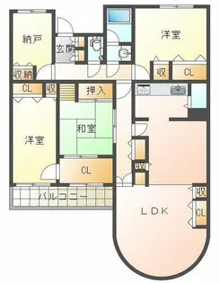 ライオンズマンション須磨妙法寺【3階】の間取り