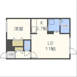 ブルーイング平岸【2階】の間取り