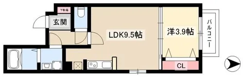HARUKAZ中村公園【1階】の間取り