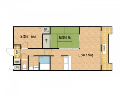 グリーンゲイブルズ【103号室】の間取り