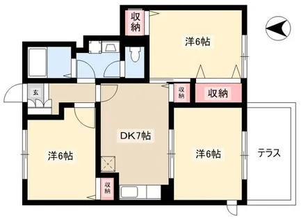 ファーストプレイスⅡ【102号室】の間取り