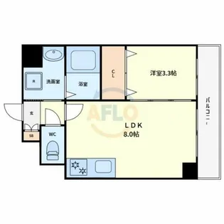 スプランディッド堺東【8階】の間取り