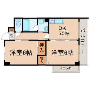 兵庫県尼崎市小中島2丁目【マンション】の間取り