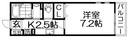 グランソーレめいわ【1階】の間取り