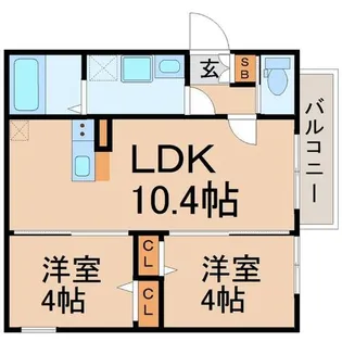 兵庫県尼崎市杭瀬本町1丁目【アパート】の間取り