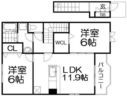 ボヌール【2階】の間取り