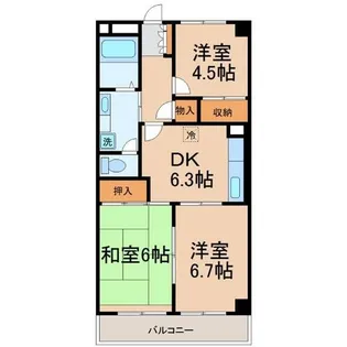 兵庫県尼崎市上ノ島町3丁目【マンション】の間取り