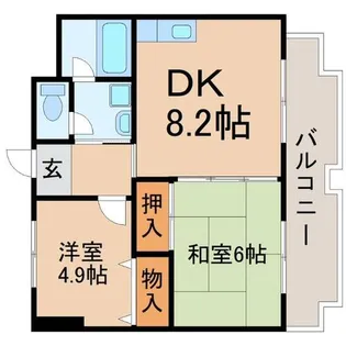 兵庫県尼崎市南武庫之荘2丁目【マンション】の間取り