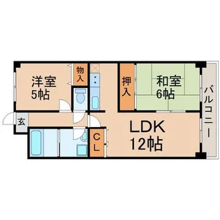 兵庫県尼崎市南武庫之荘4丁目【マンション】の間取り