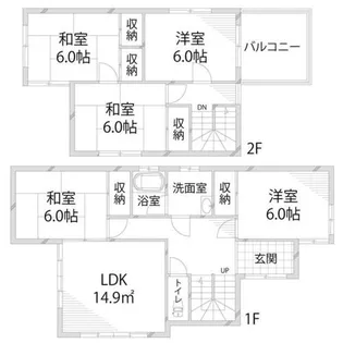 兵庫県姫路市緑台2丁目【一戸建】の間取り
