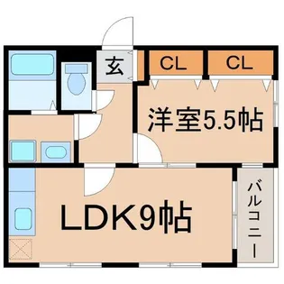 ラ・シャンテ武庫之荘【1階】の間取り