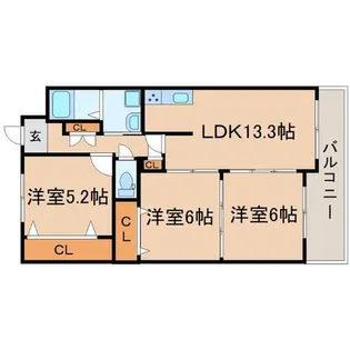 兵庫県尼崎市武庫之荘西2丁目【マンション】の間取り