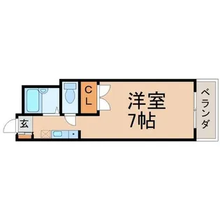 兵庫県尼崎市大島1丁目【アパート】の間取り