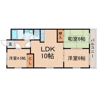 兵庫県尼崎市南武庫之荘7丁目【マンション】の間取り