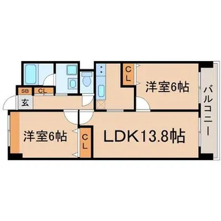 兵庫県尼崎市長洲東通3丁目【マンション】の間取り