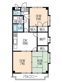 クレアつつじが丘【4階】の間取り