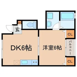 兵庫県尼崎市杭瀬寺島1丁目【アパート】の間取り