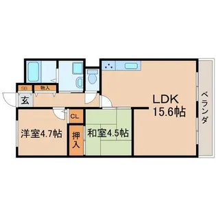 兵庫県尼崎市南武庫之荘7丁目【マンション】の間取り