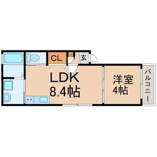 兵庫県尼崎市南城内【アパート】の間取り