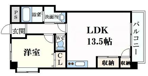 大栄・姫路北条レジデンス【4階】の間取り