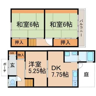 兵庫県尼崎市大島2丁目【アパート】の間取り