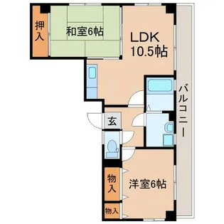 兵庫県尼崎市長洲中通3丁目【マンション】の間取り