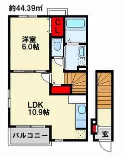 エレガントサキタ B棟【2階】の間取り