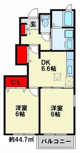 チェルシーⅡ【1階】の間取り