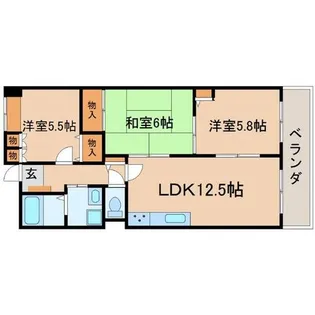 兵庫県尼崎市武庫元町2丁目【マンション】の間取り