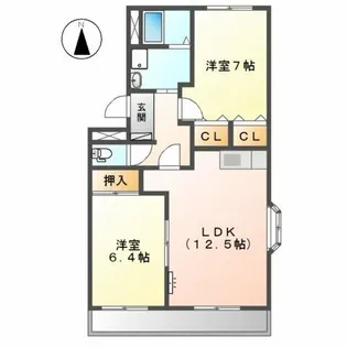 サングリーンプレイス【3階】の間取り