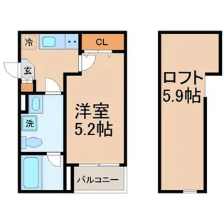 兵庫県尼崎市大庄北5丁目【アパート】の間取り