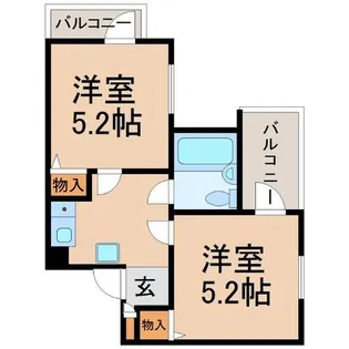 ミングルAP.立花一番館【2階】の間取り