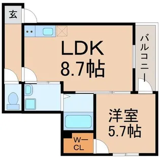 フジパレス西立花2番館【1階】の間取り