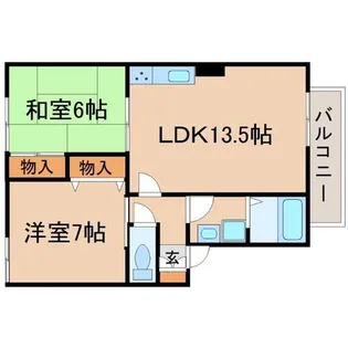 兵庫県尼崎市大庄西町3丁目【アパート】の間取り