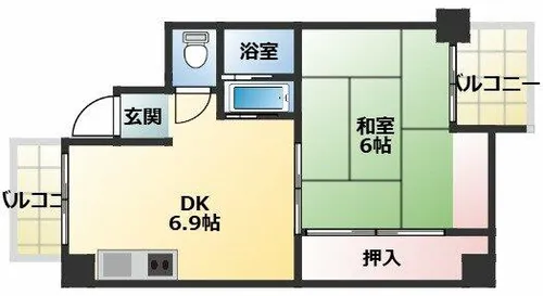 ドムス門真【8階】の間取り