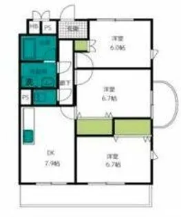 フラット野田Ⅲ【5階】の間取り