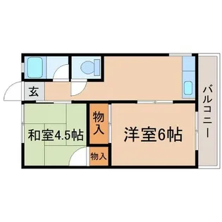 兵庫県尼崎市南武庫之荘4丁目【アパート】の間取り