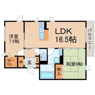 兵庫県尼崎市南武庫之荘6丁目【アパート】の間取り