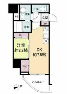 セレニテ難波プリエ【4階】の間取り