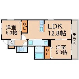 兵庫県尼崎市名神町3丁目【アパート】の間取り