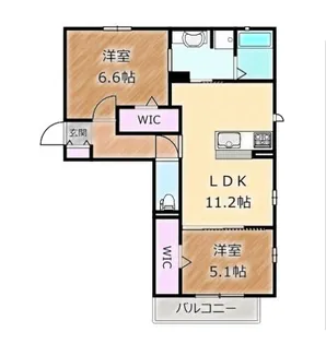 大阪府堺市西区浜寺船尾町西1丁【アパート】の間取り