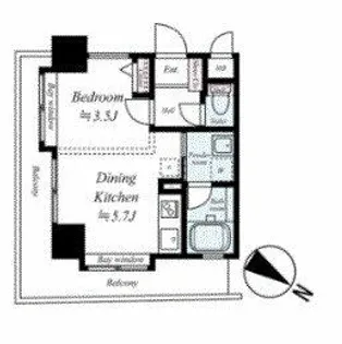 アクタス薬院Ⅱ【5階】の間取り