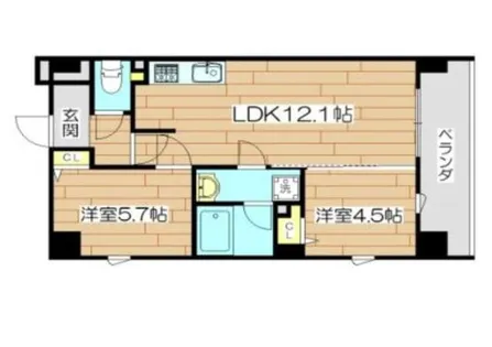 大阪府堺市堺区中之町東3丁【マンション】の間取り