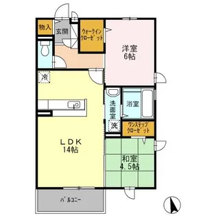 シャルマン若園【205号室】の間取り