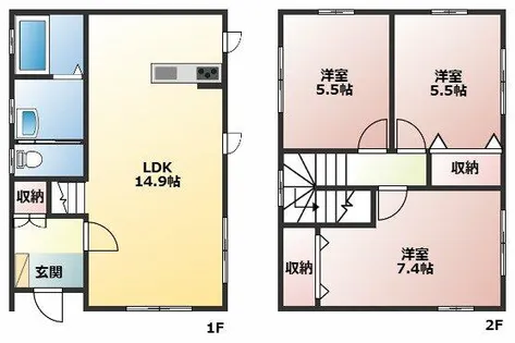 愛知県小牧市中央5丁目【一戸建】の間取り