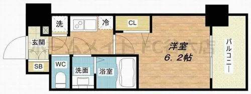 ファーストフィオーレ天王寺筆ヶ崎EYE【4階】の間取り