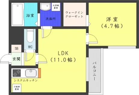プリヴィエール西町【4階】の間取り