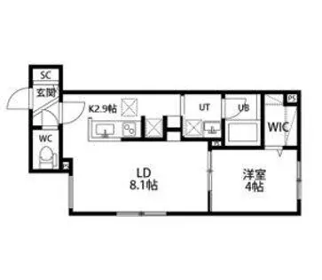 北海道札幌市中央区南二十一条西12丁目【マンション】の間取り