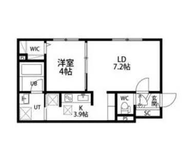 北海道札幌市中央区南二十一条西12丁目【マンション】の間取り