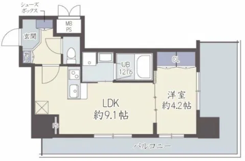 GRAND VILLASSE 福島【2階】の間取り